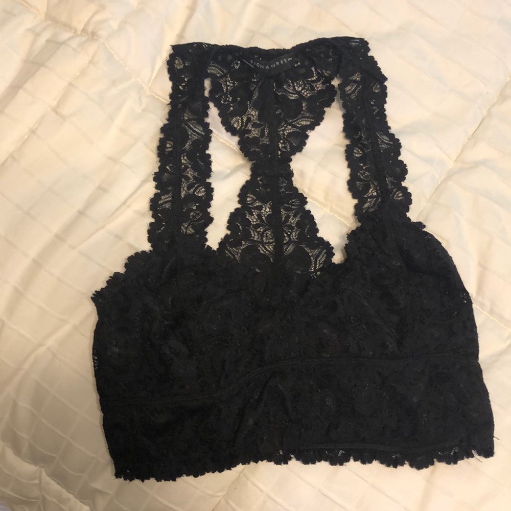 Black lace bralette